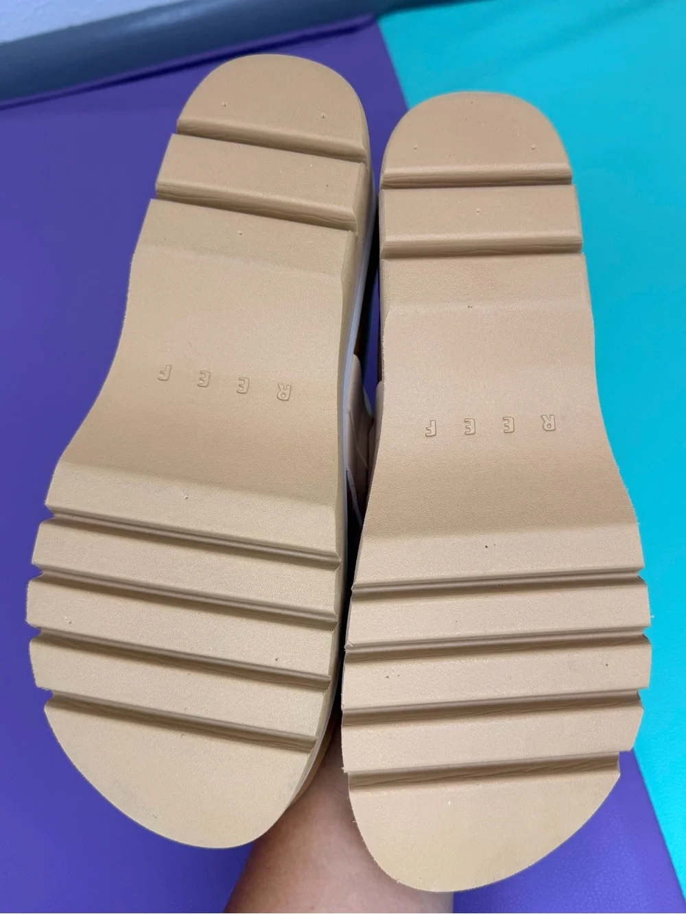 REEF Women's Vista Higher Savanah Platform Sandals Seashell Size 8